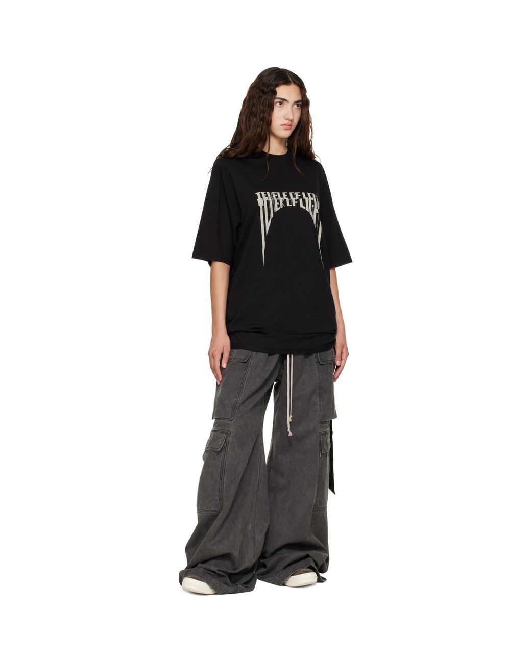Rick Owens Gray Tower Double Cargo Jumbo Belas Pants