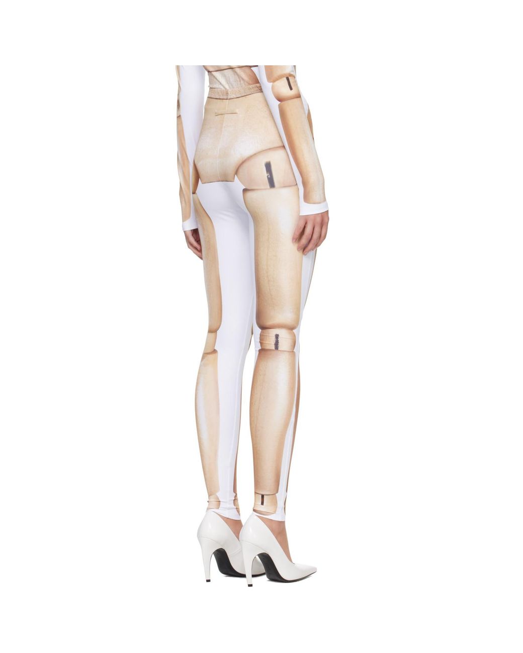 Jean Paul Gaultier Multicolor 'The Wooden Body' Leggings