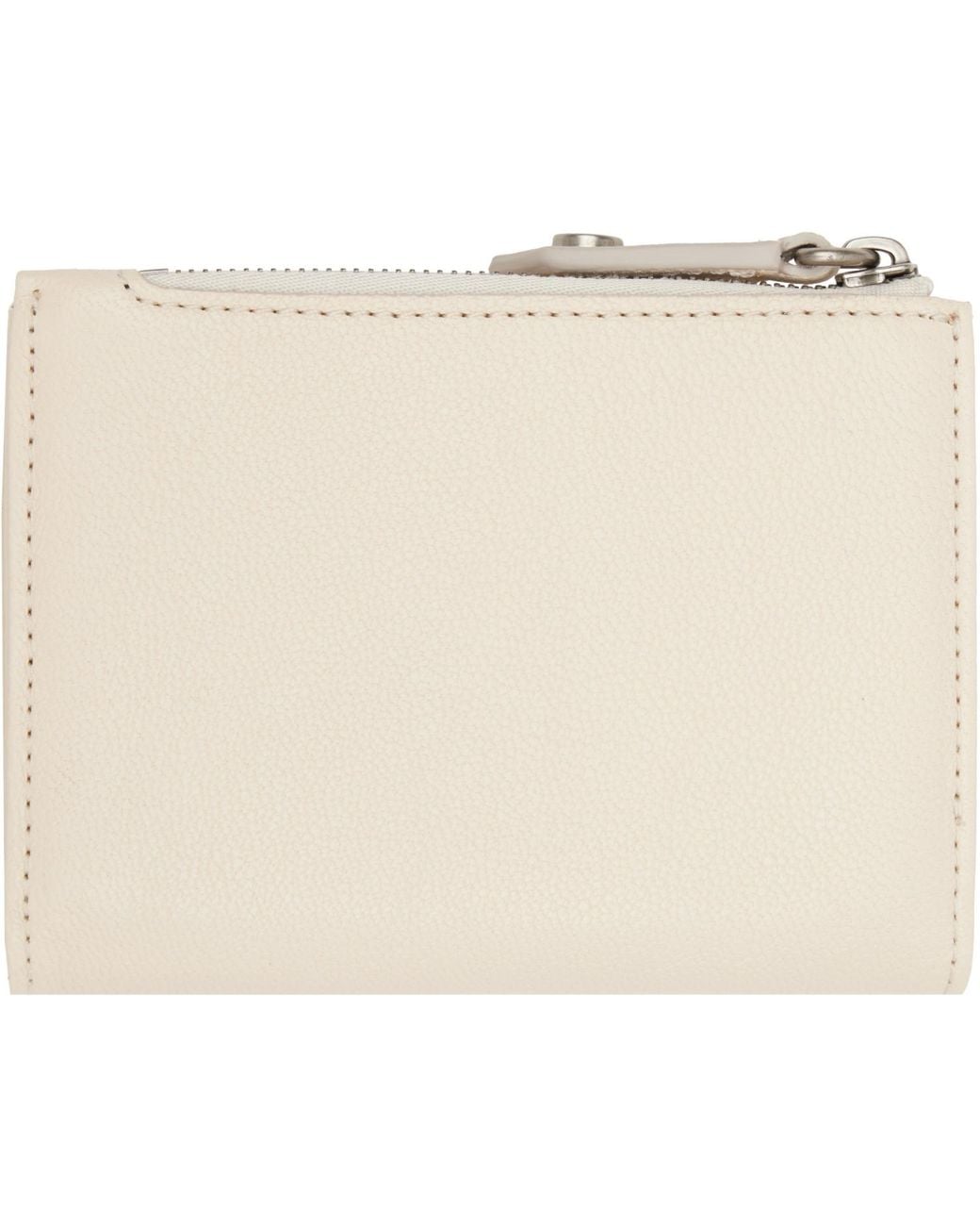 Vivienne Westwood Natural Off- Slim Flap Card Holder for men