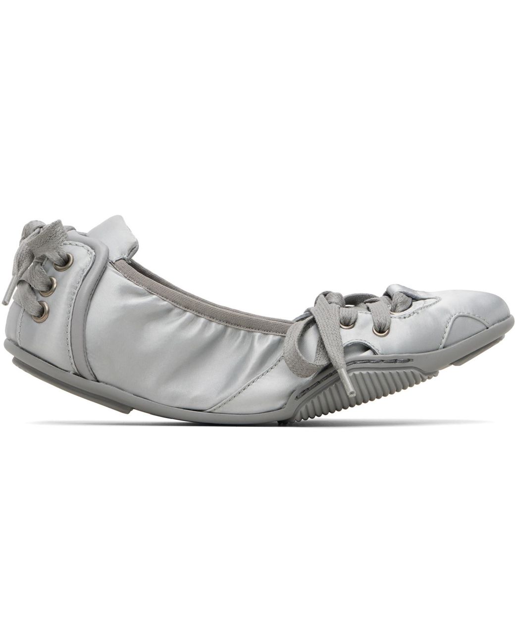 Acne Black Lace-Up Satin Sneakers