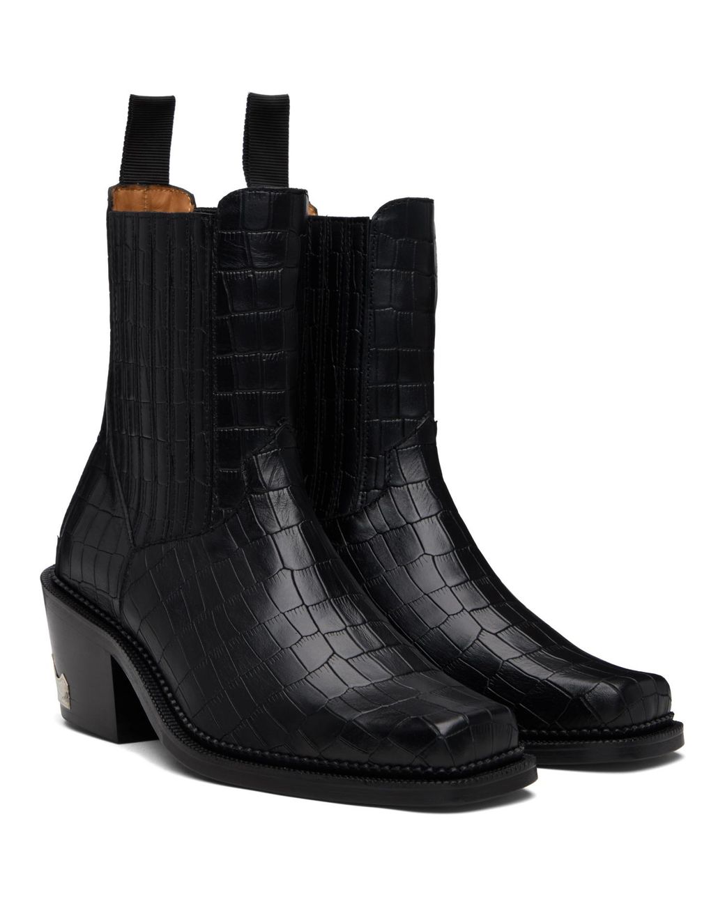 Toga Virilis Black Ssense Exclusive Hardware Chelsea Boots for men