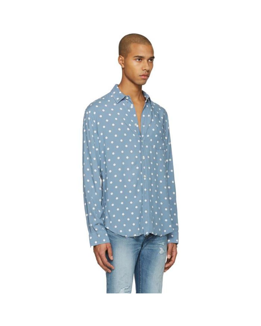 Saint laurent dot shirt new arrivals