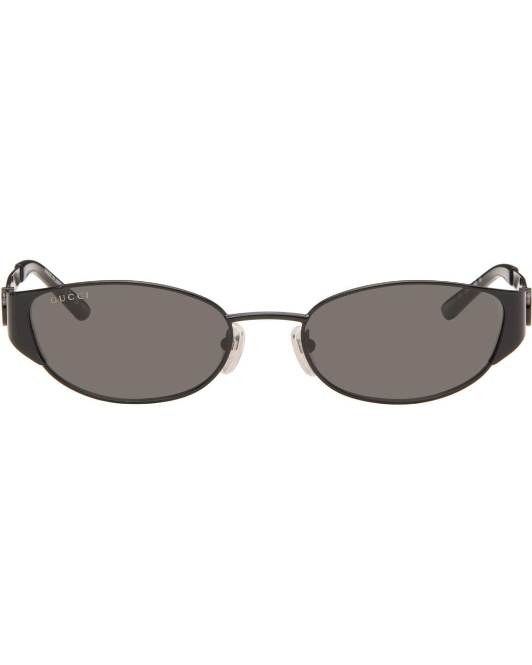 Gucci Gray Oval-Frame Sunglasses for men