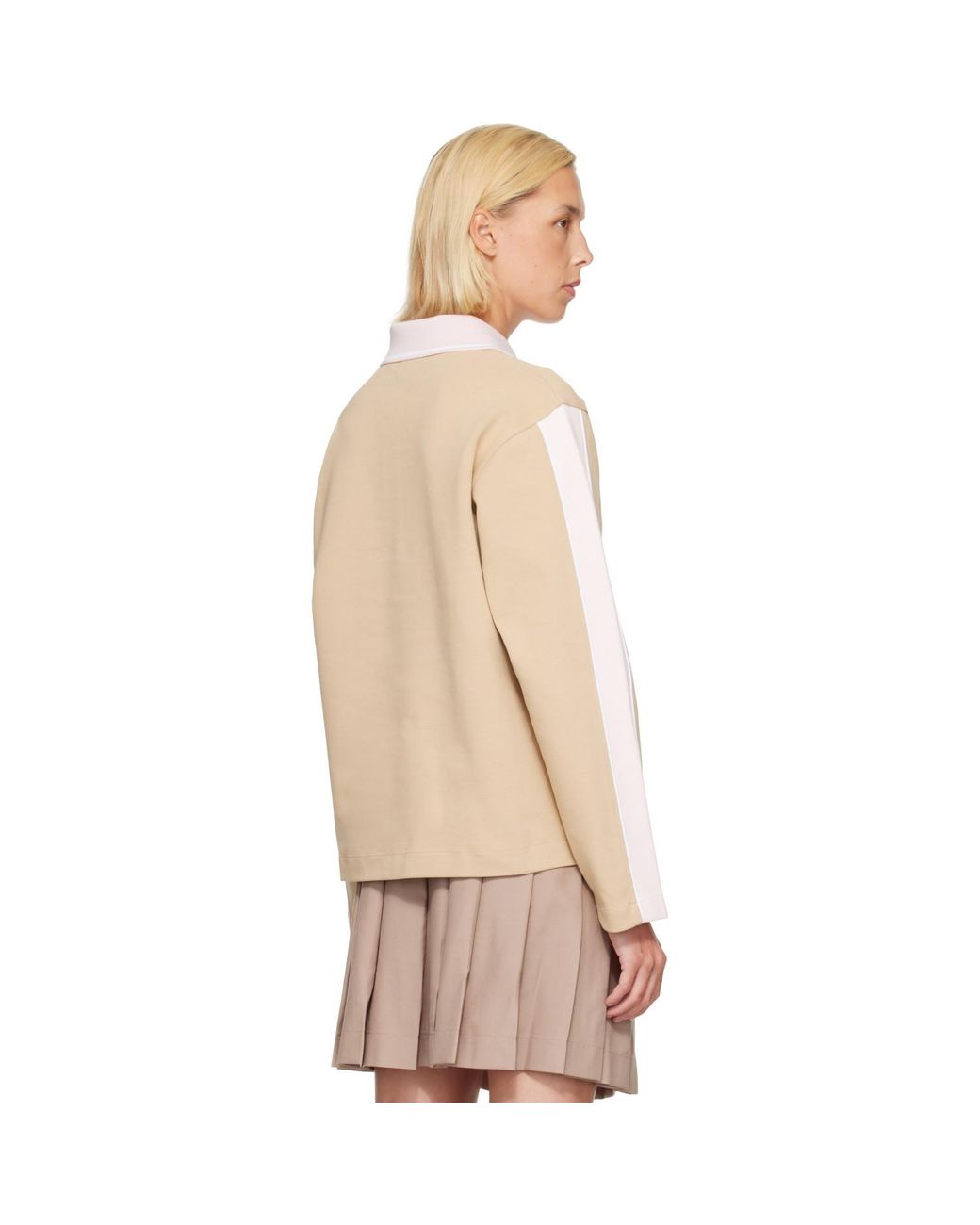 Casablanca Natural Tan Punto Polo Collared Sweatshirt
