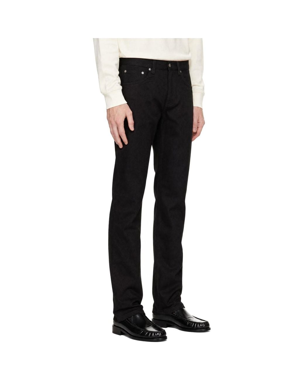 Nudie Jeans Black Gritty Jackson Jeans for men