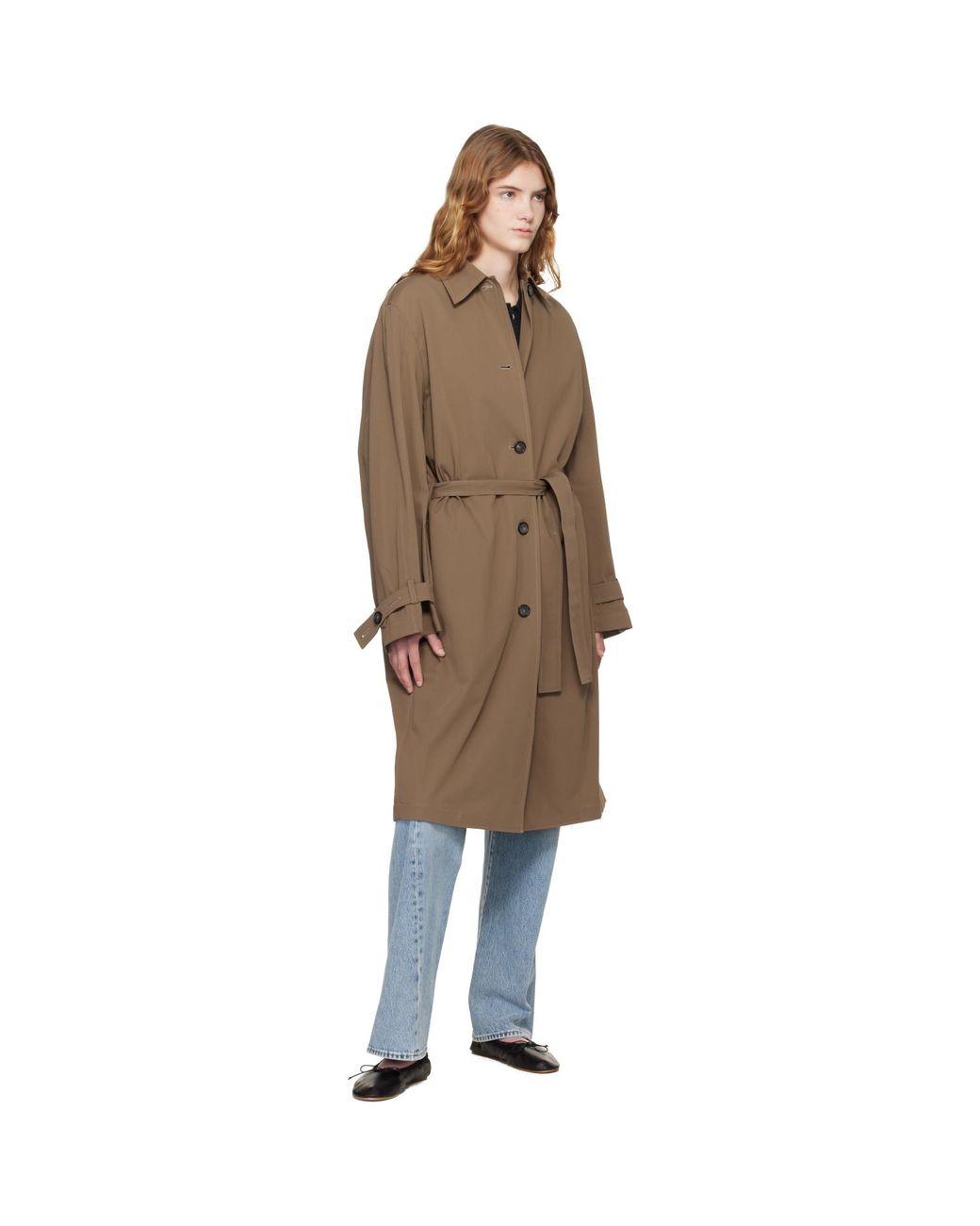 Totême Black Khaki Light Spring Trench Coat