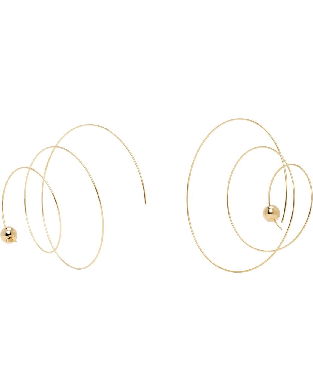 Alaïa Black Alaïa Thin Spiral Earrings
