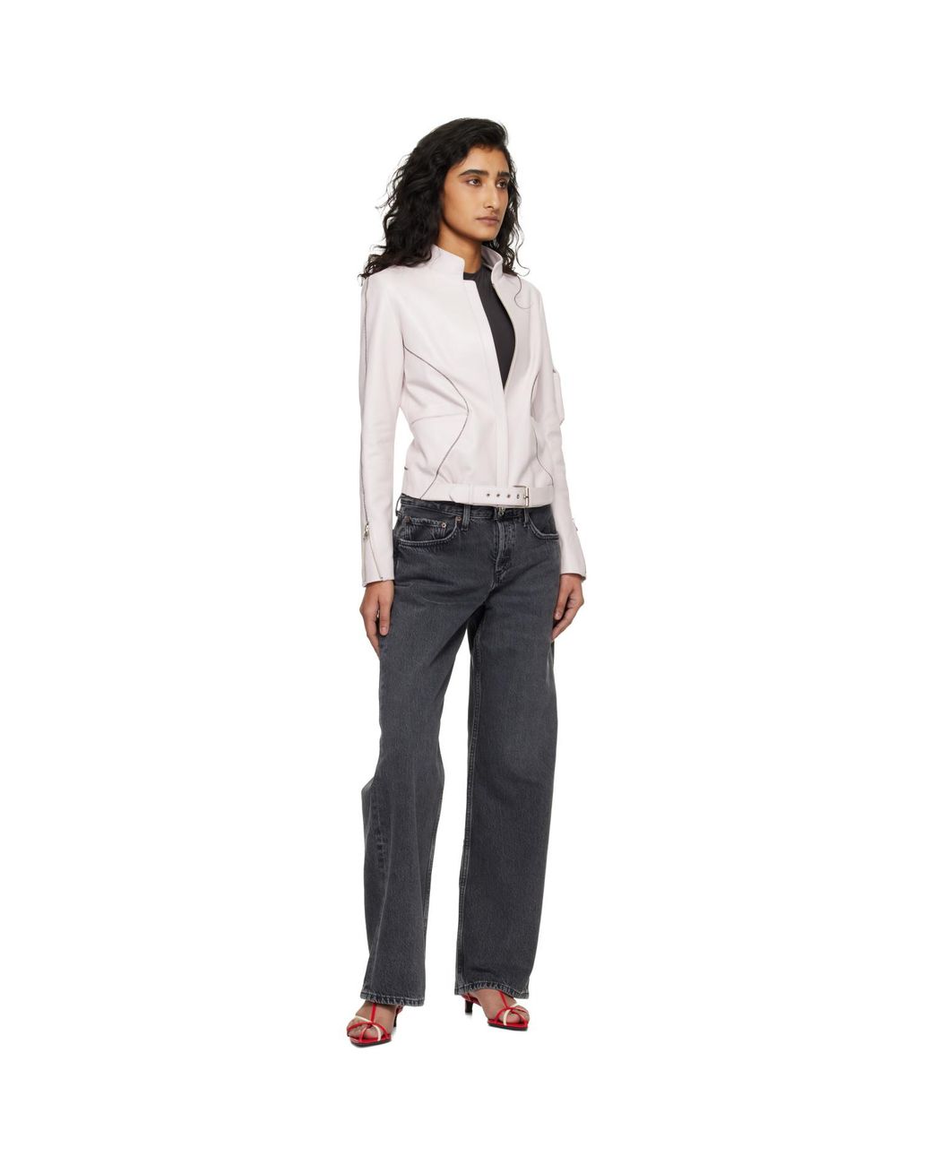 Agolde Black Low Rise Loose Jeans
