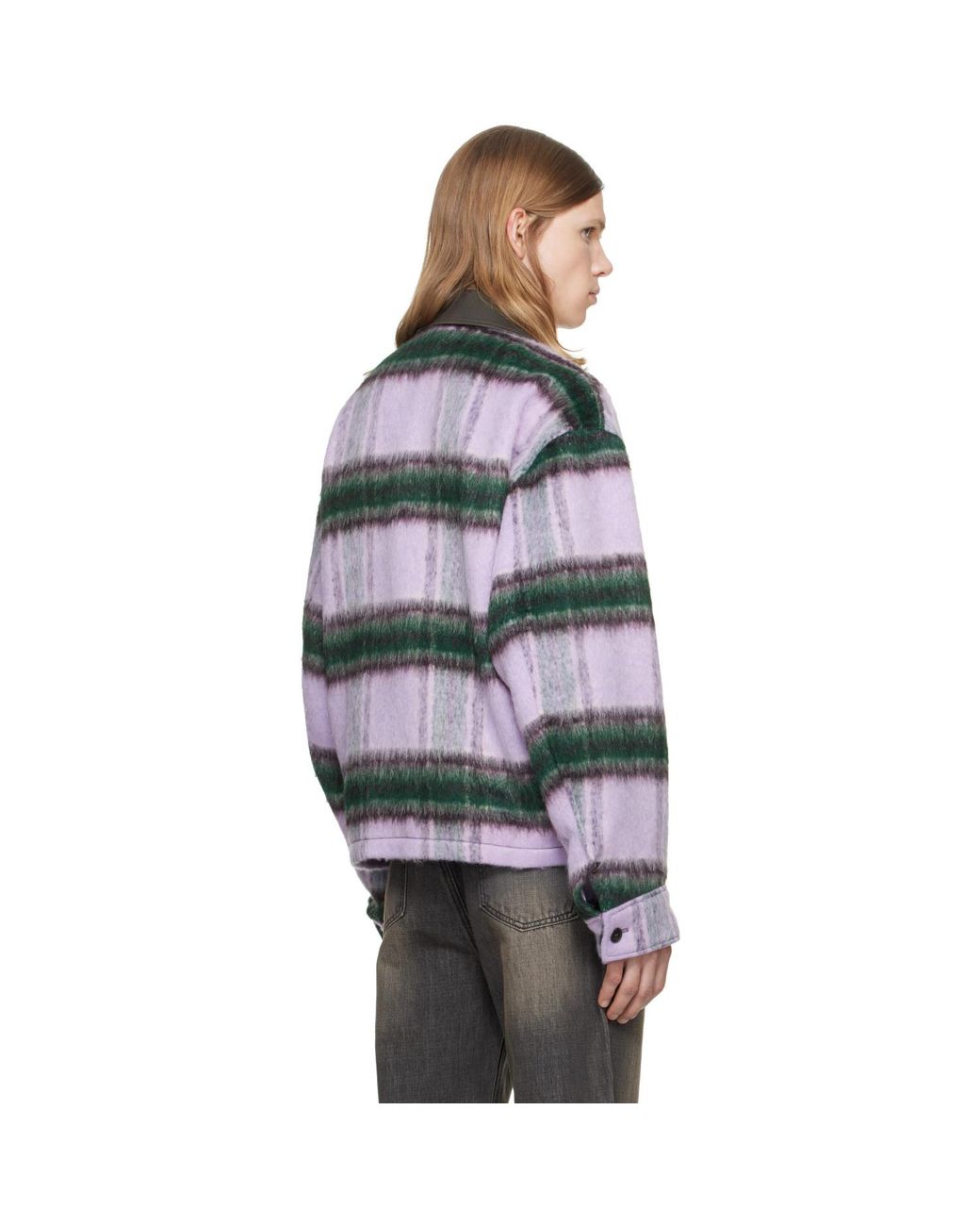 we11done Gray Check Pattern Jacket for men