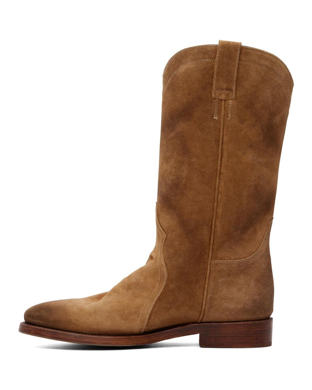 Jil Sander Brown Tan Suede Boots