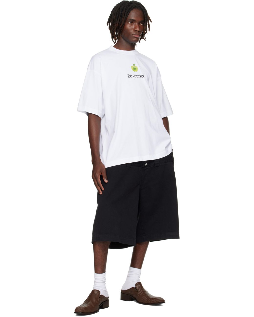 Vetements White 'Be Yourself' Oversized T-Shirt for men