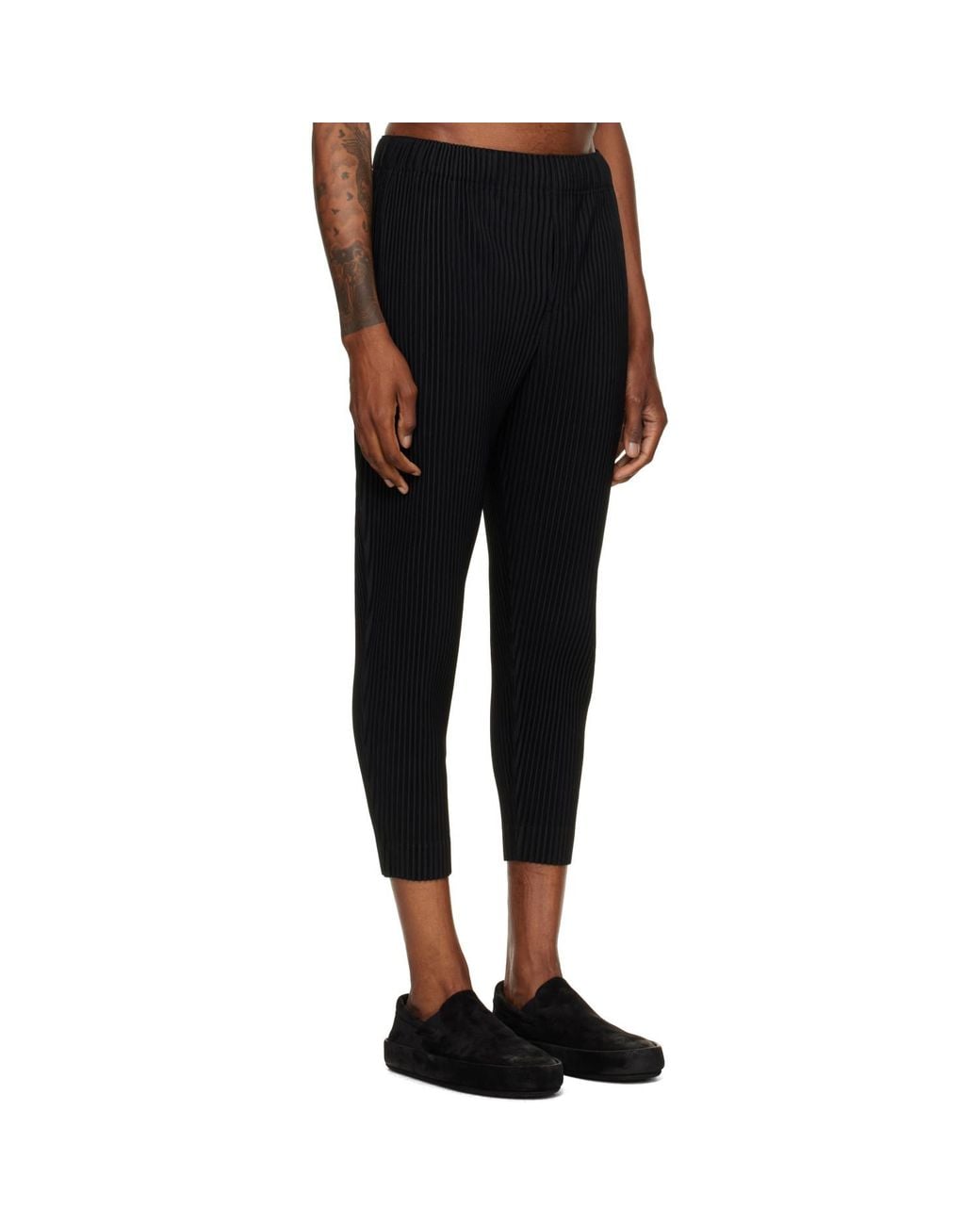 Homme Plissé Issey Miyake Black Monthly Colors August Trousers for men