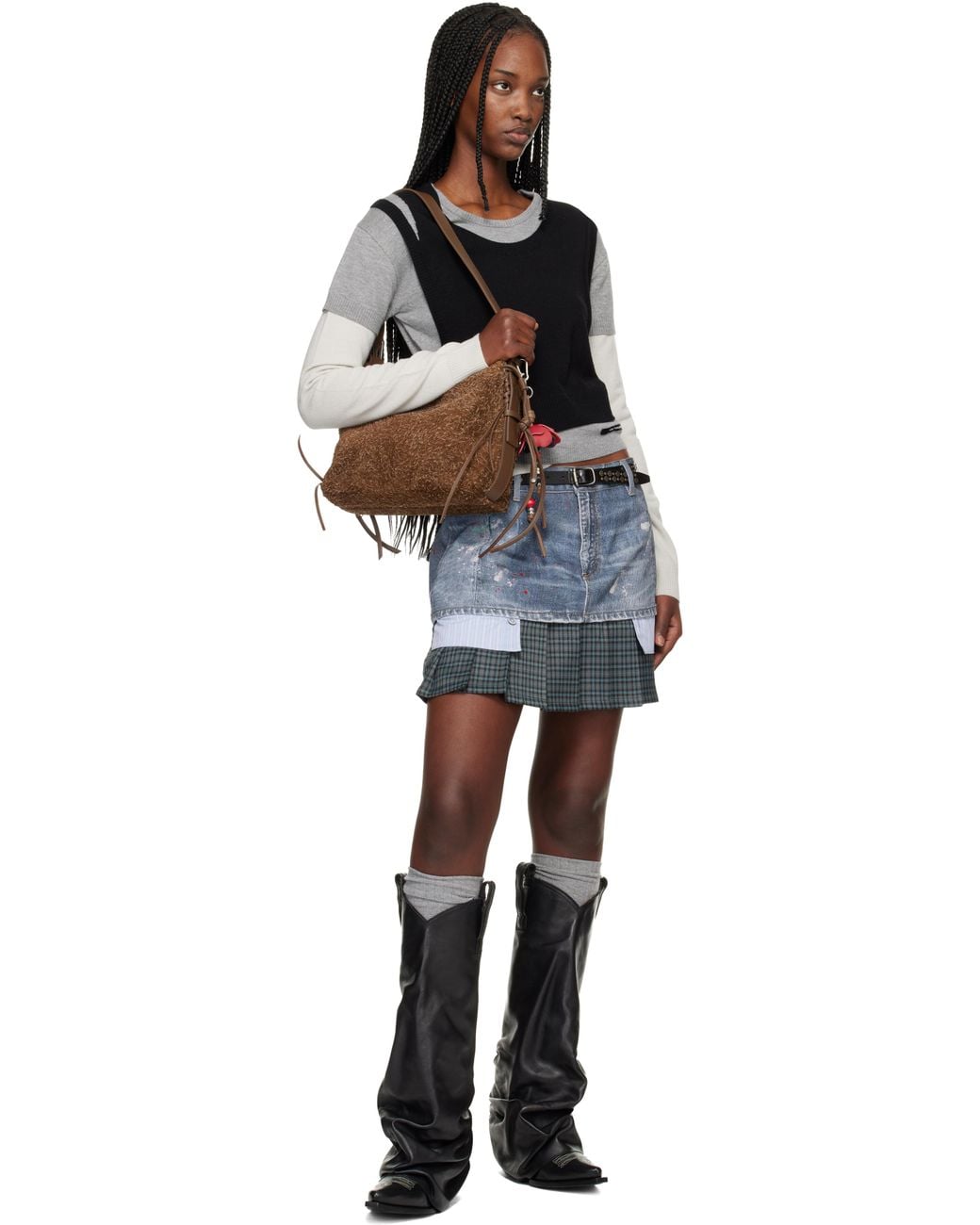 ANDERSSON BELL Black Tres Over Layered Sweater