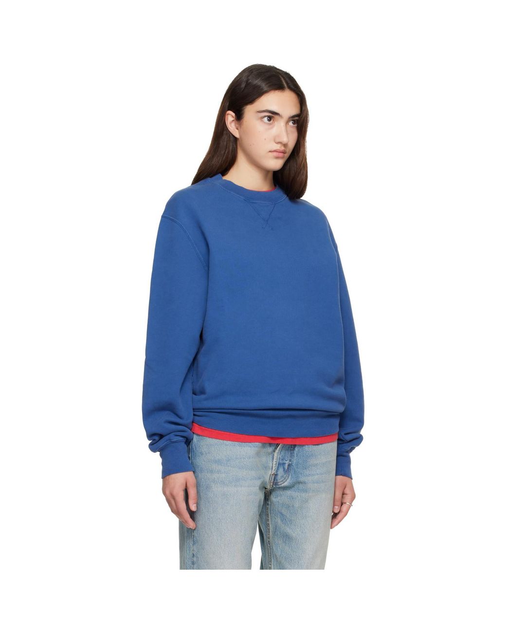 Hanover Blue Sunwashed Staple Crewneck Sweatshirt