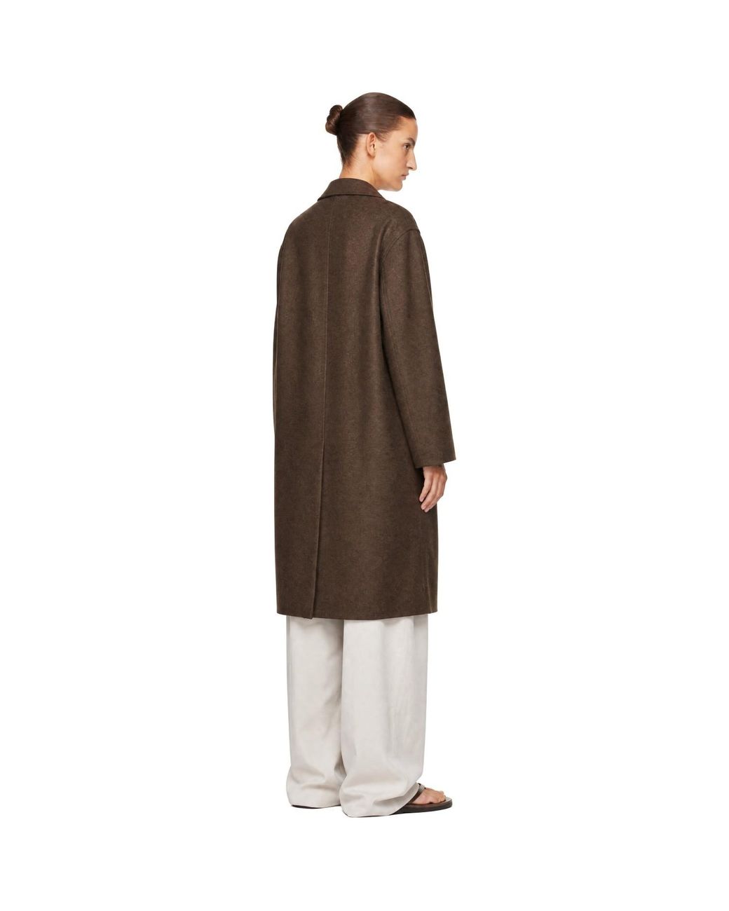Studio Nicholson Brown Ria Wool Melton Coat