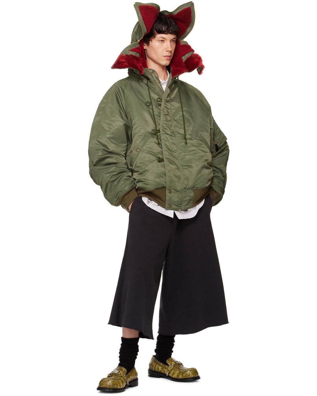 Doublet Petal Mouth Hood Bomber Jacket in Green for Men | Lyst Doublet Petal Mouth Hood Bomber Jacket in Green for Men | Lyst