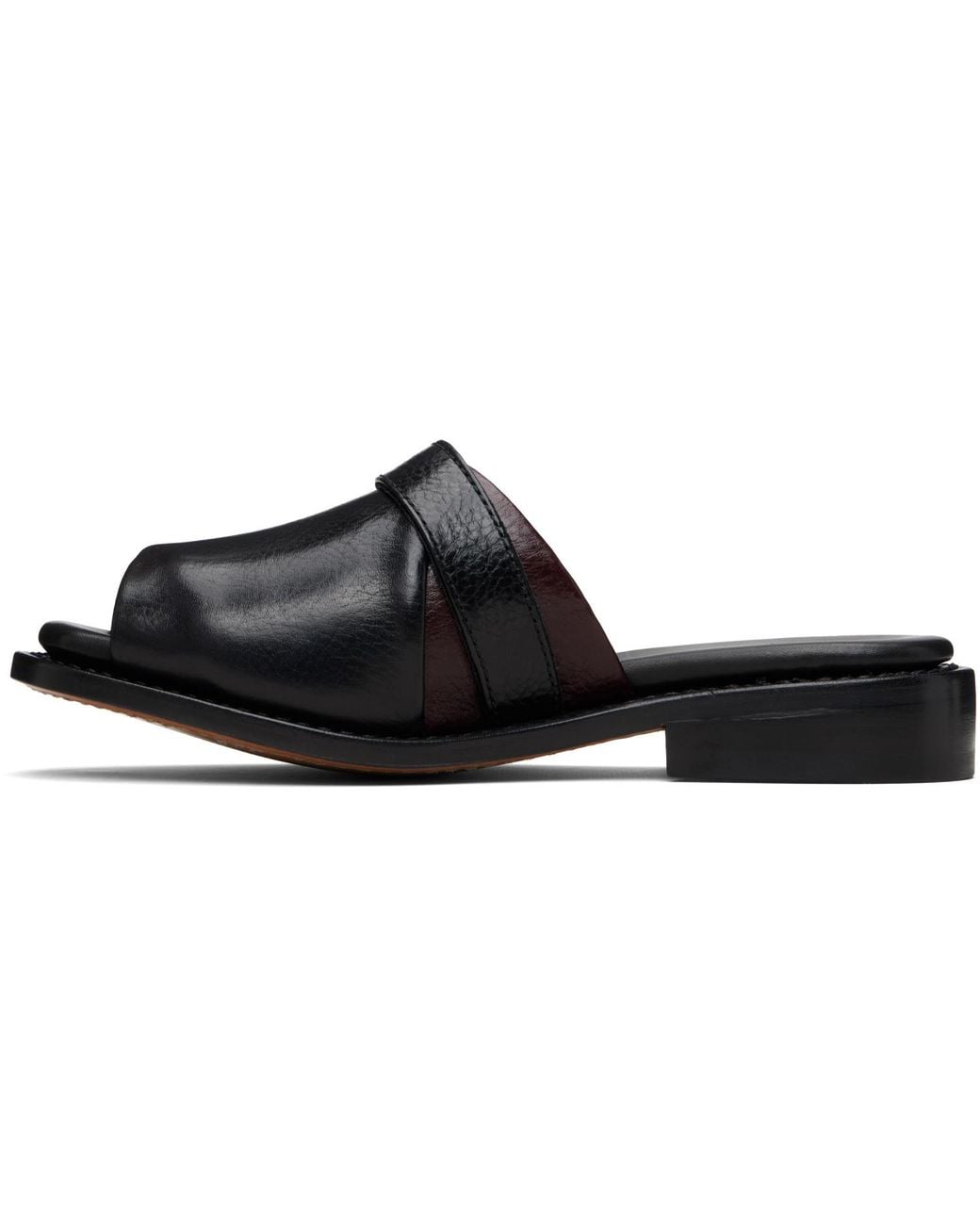 Our Legacy Black Burgundy Ginza Sandals for men