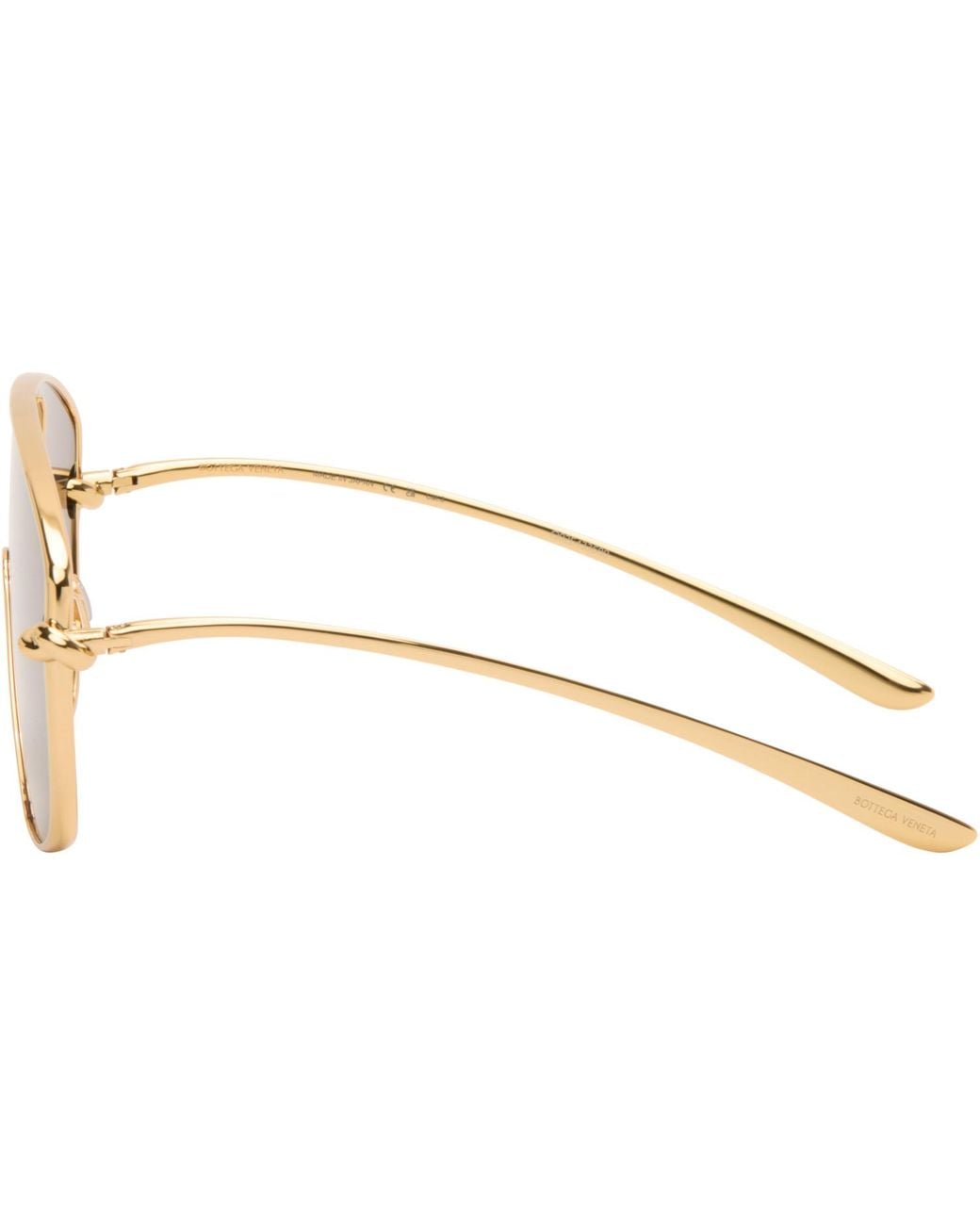 Bottega Veneta Gray Knot Shield Sunglasses