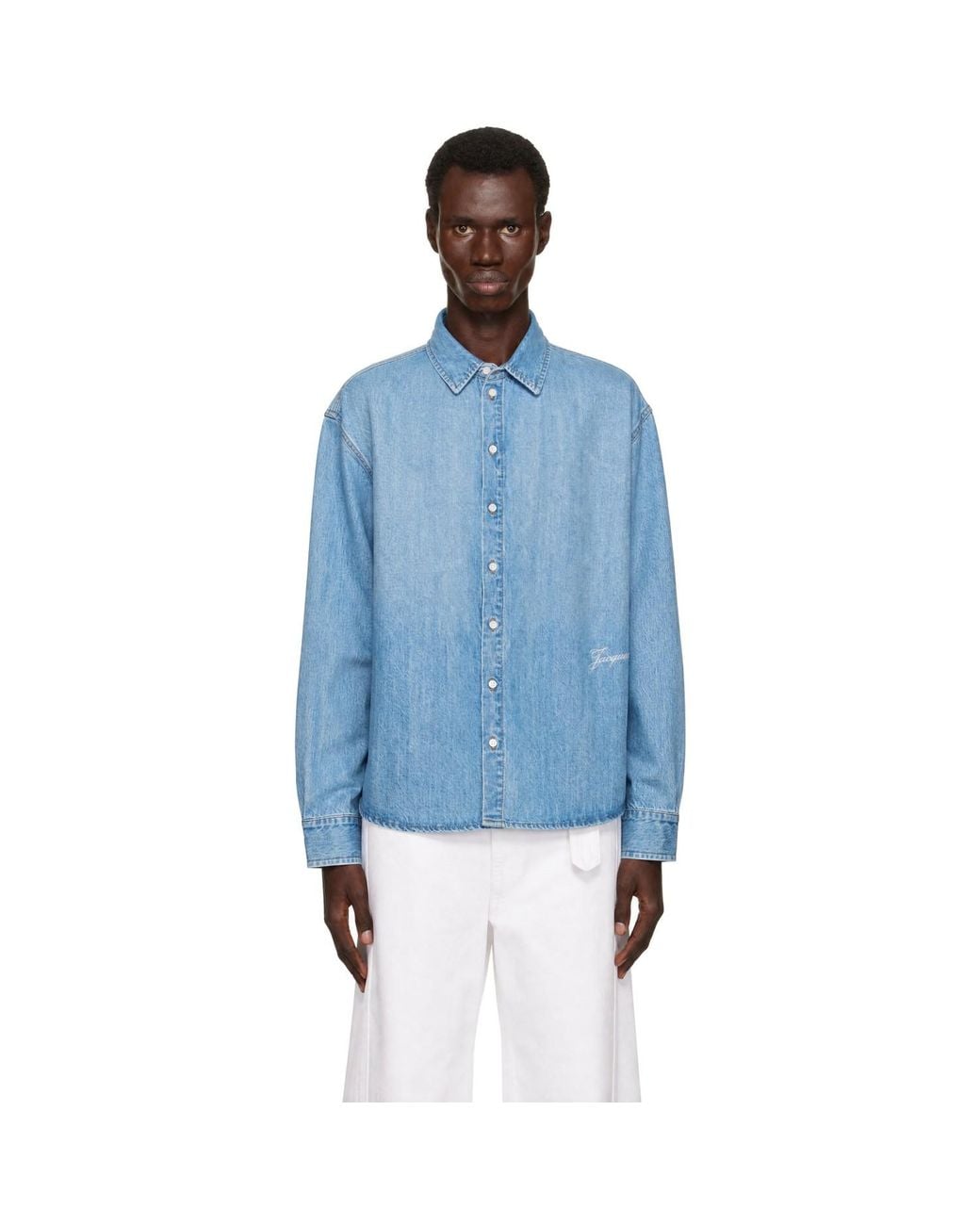 Jacquemus Blue 'The Simon Denim' Shirt for men