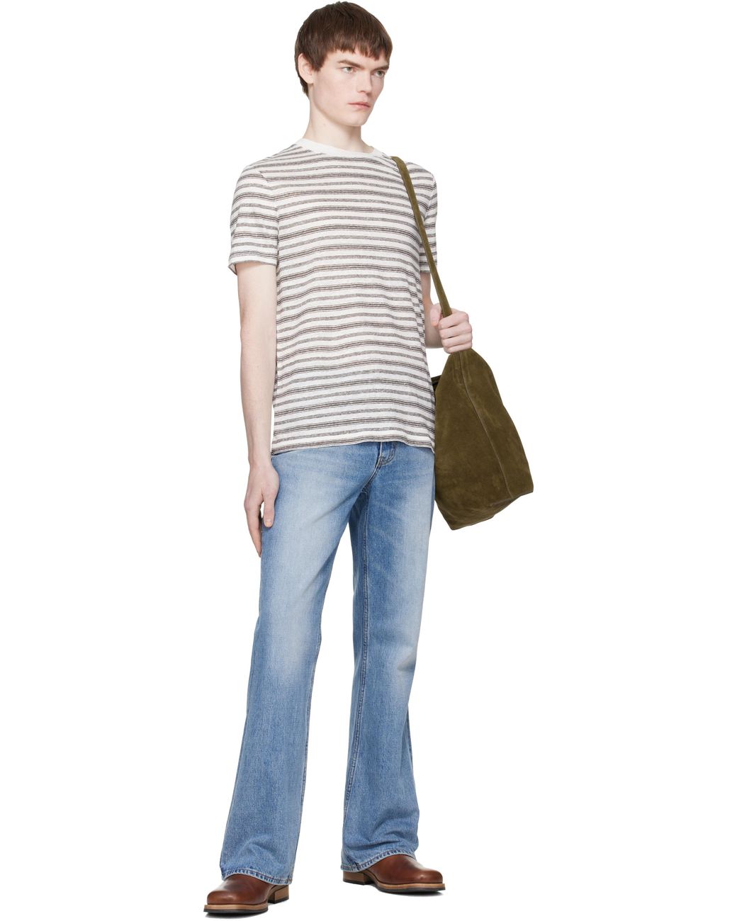 A.P.C. Green Khaki Cabas Maiko Medium Tote for men