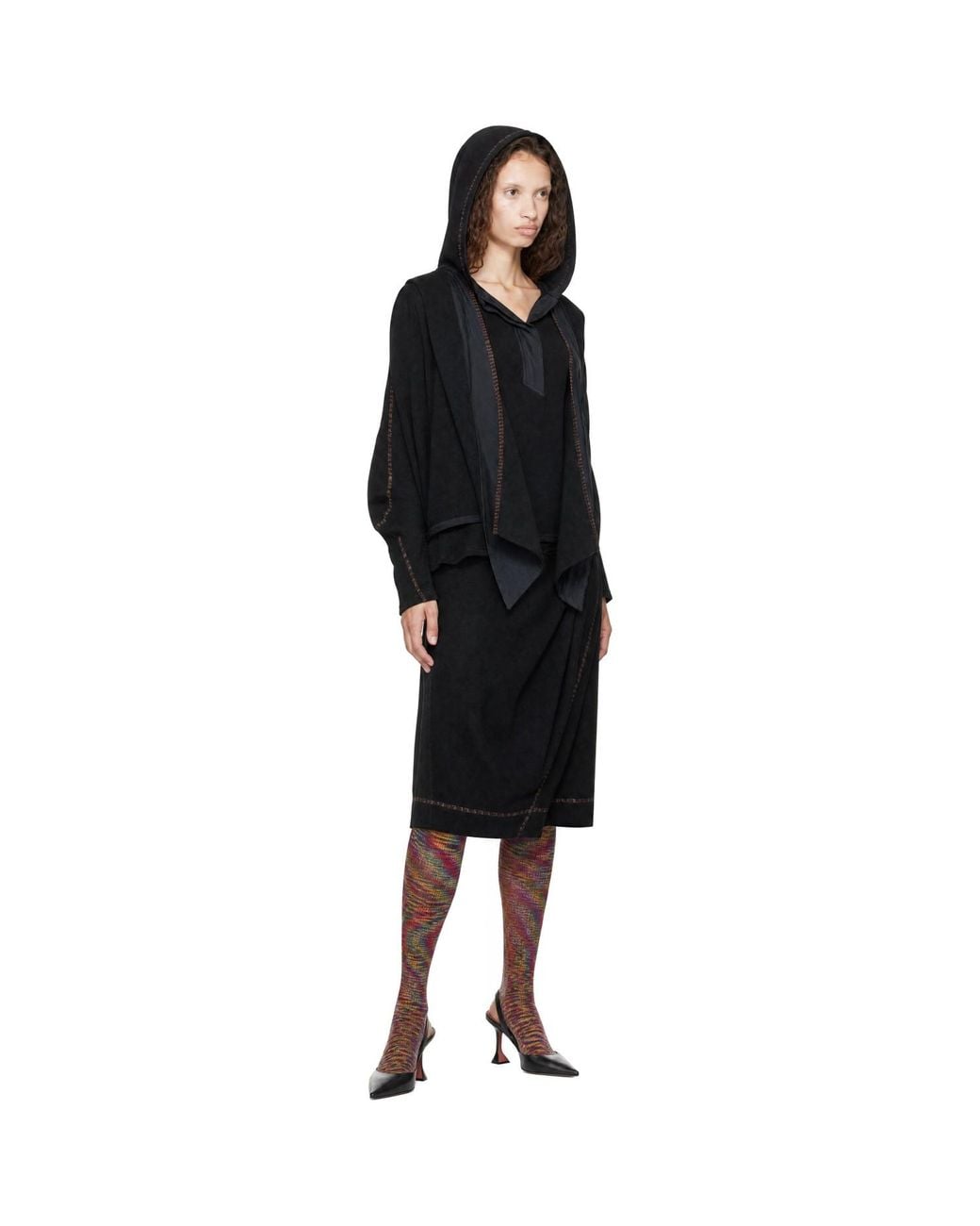 Kiko Kostadinov Black Petrel Pullover Hoodie