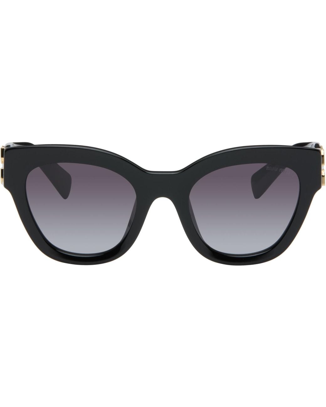 Miu Miu Black Cat-Eye Gradient Sunglasses