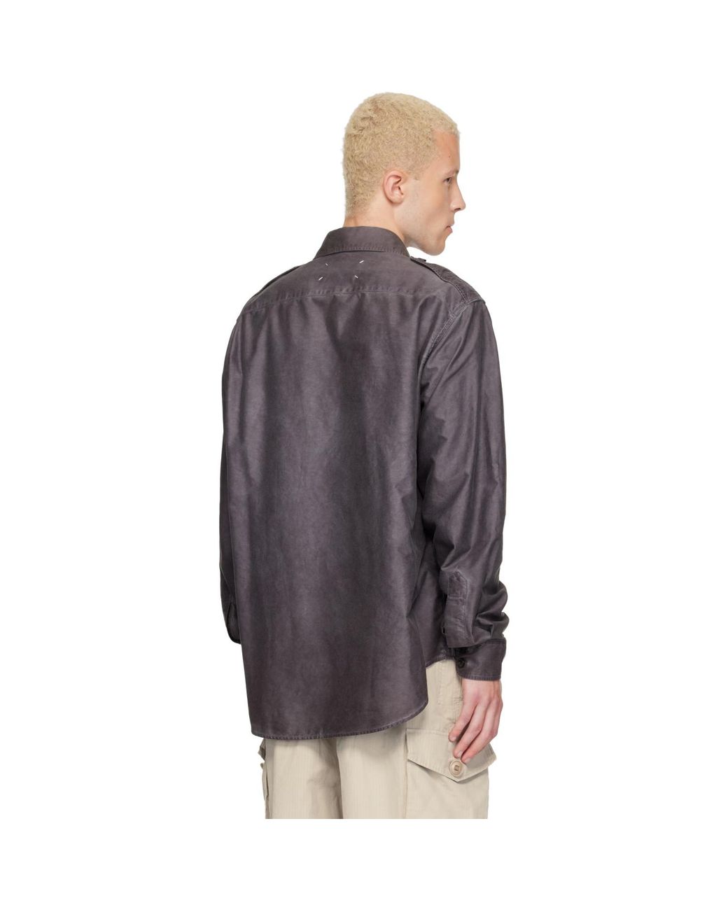 Maison Margiela Gray Double-dyed Workwear Shirt for men