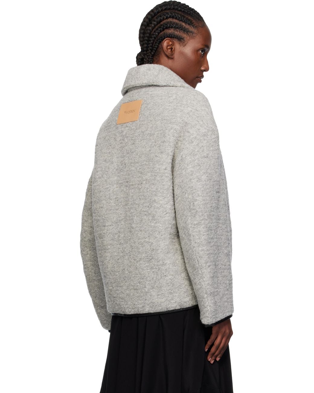 JW Anderson Contrast Trim Casual Jacket in Gray | Lyst