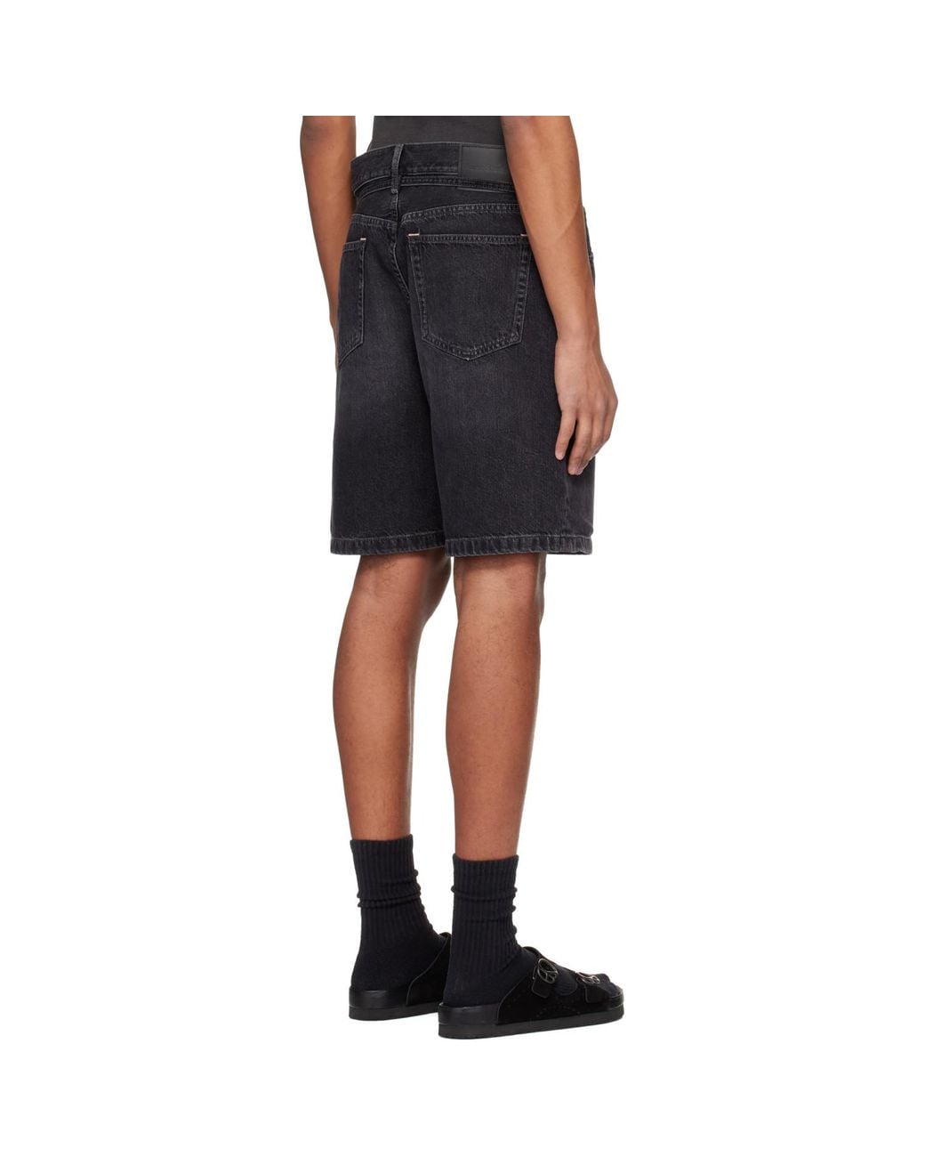 Acne Blue Loose Fit Denim Shorts for men