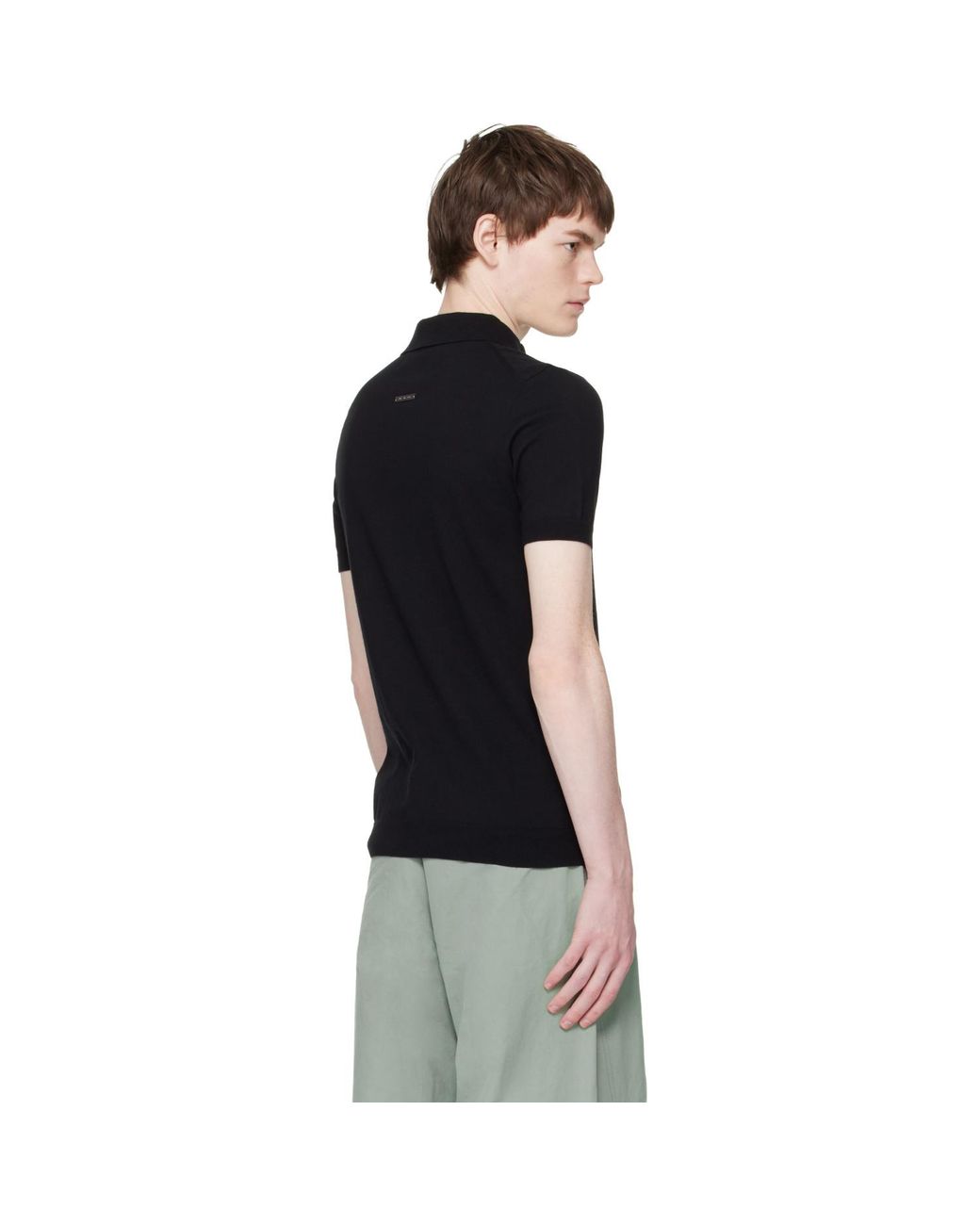 HELIOT EMIL Black Alae Polo for men