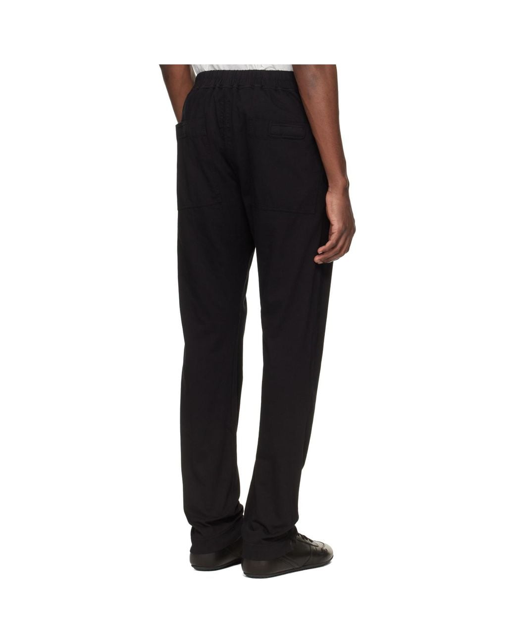 Rick Owens Black Temple Berlin Drawstring Sweatpants for men