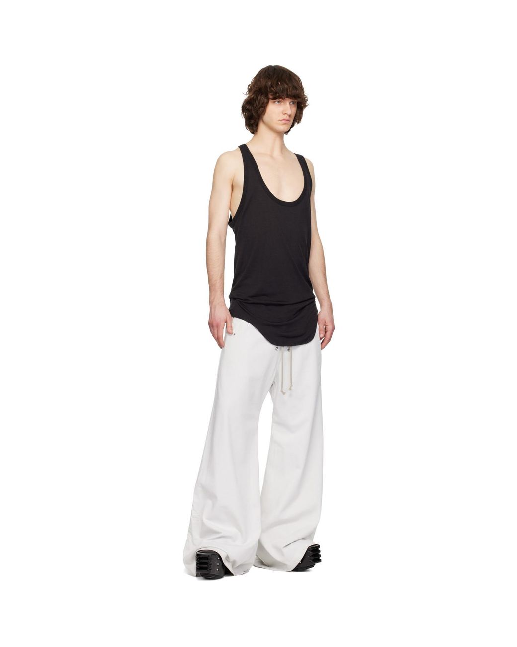 Rick Owens Black Off- Temple Geth Belas Sweatpants for men