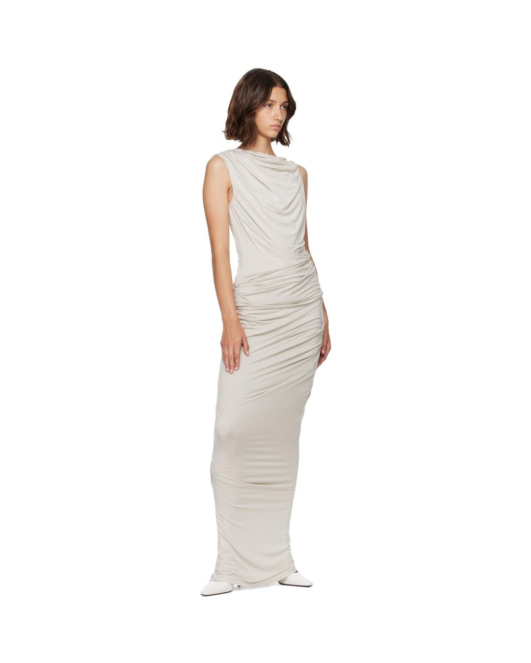 Entire studios Gray Drape Maxi Skirt