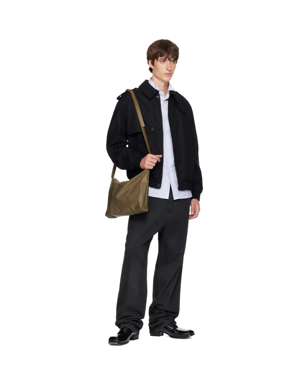 MM6 by Maison Margiela Brown Khaki Numeric Crossbody Bag for men