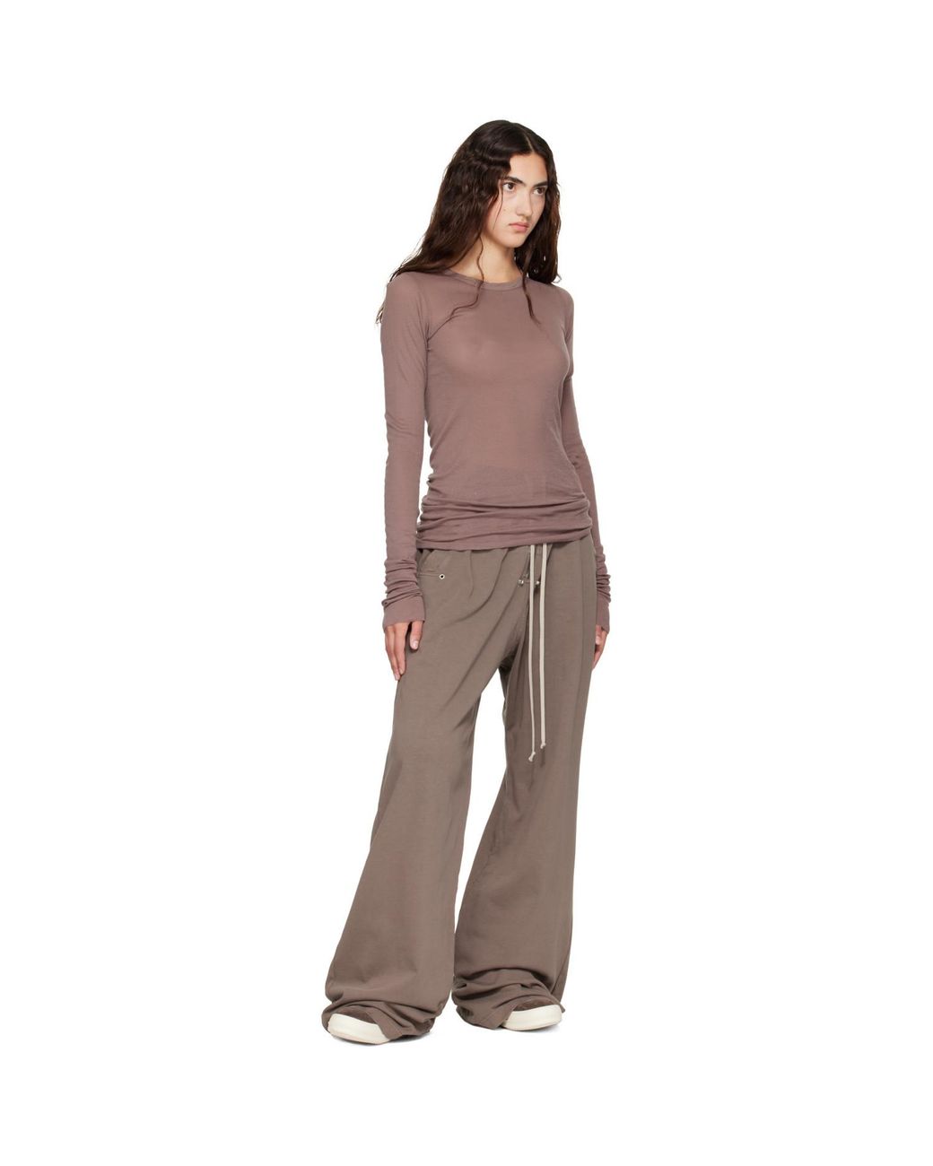Rick Owens Brown Taupe Tower Geth Belas Lounge Pants