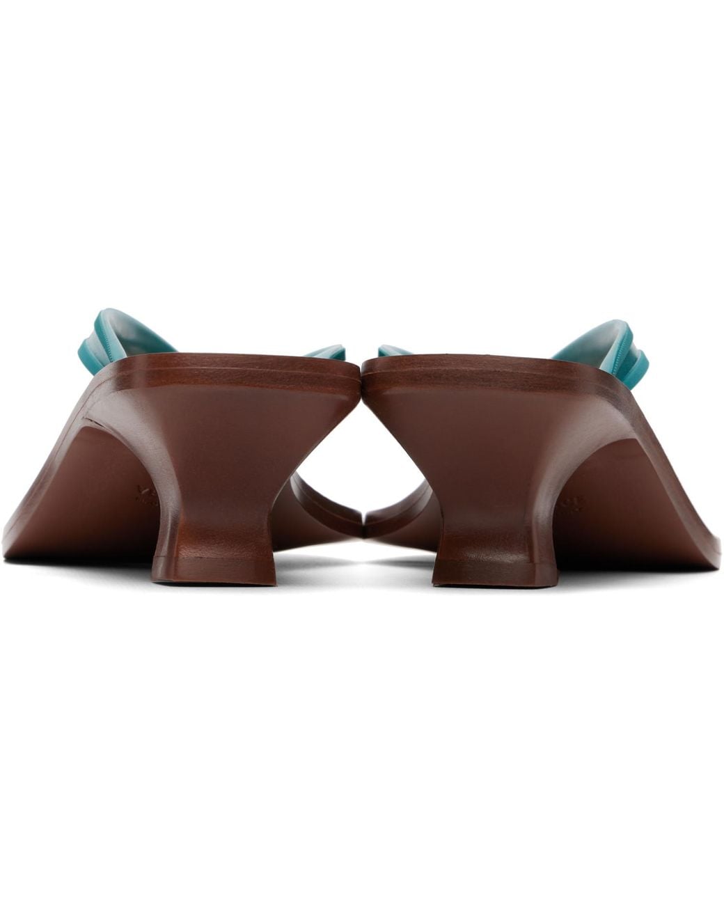 Versace Green Sophie Rubber Thong Heeled Sandals