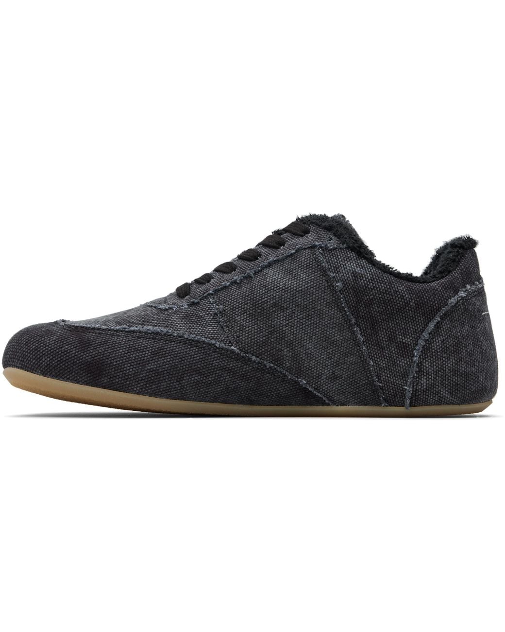 MM6 by Maison Margiela Black Anatomic Canvas Sneakers for men