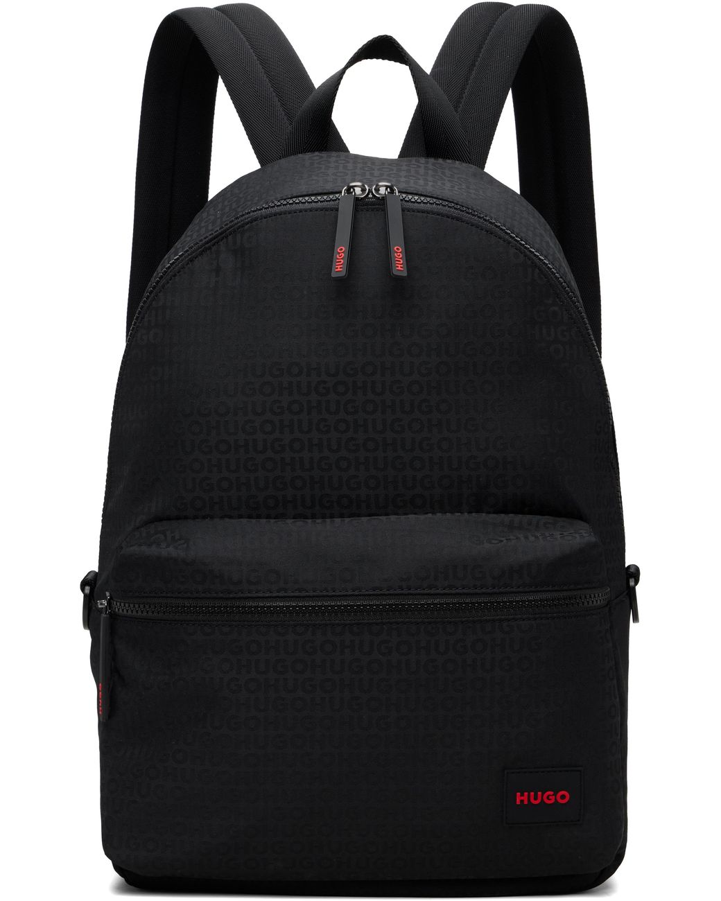 HUGO Logo Patch Backpack in Black for Men | Lyst UK