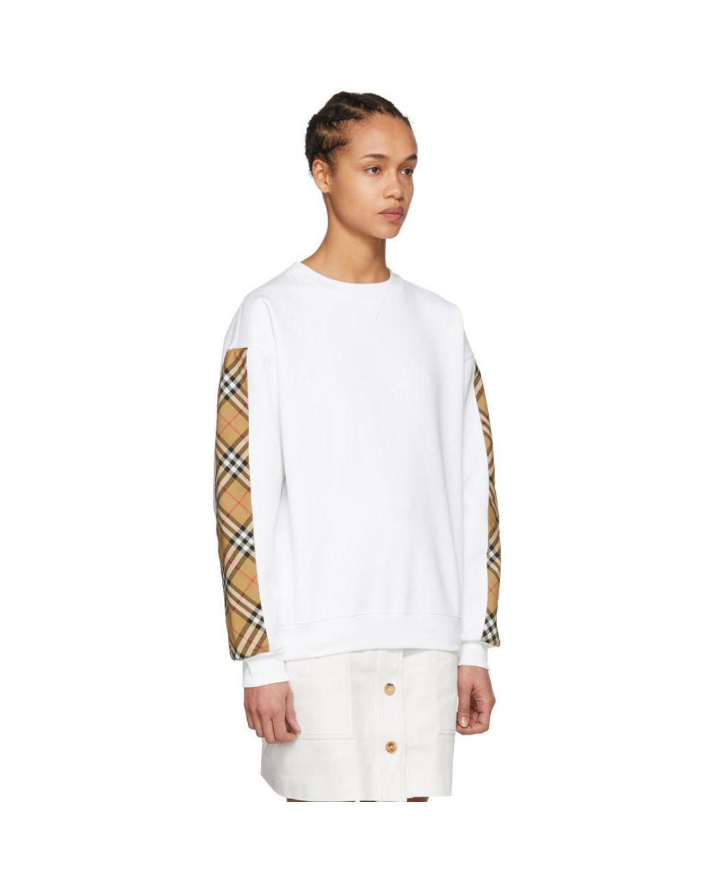 Vintage check deals detail jersey sweatshirt