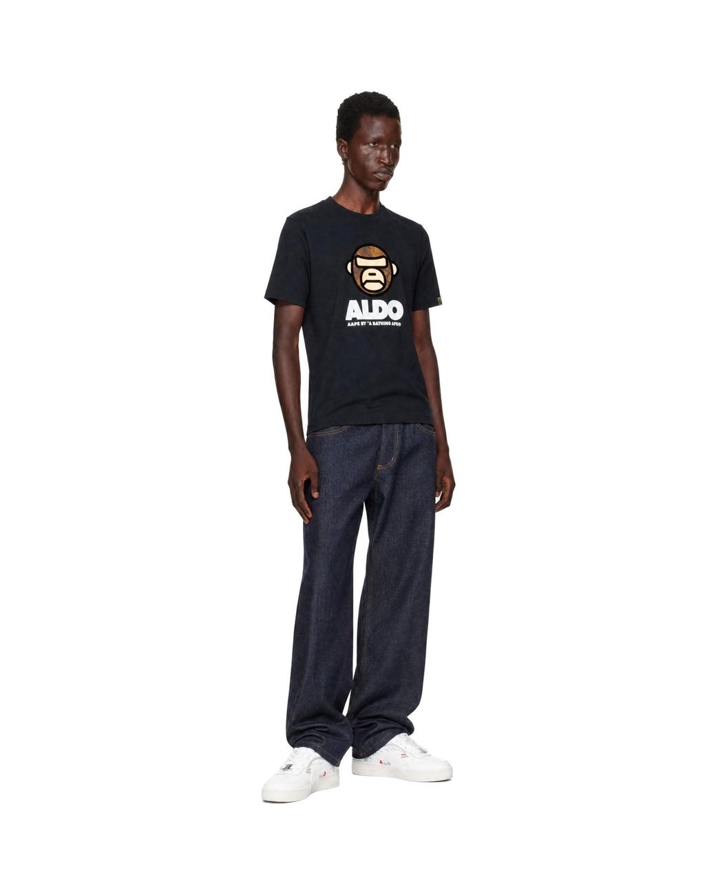 Aape By A Bathing Ape Black 'Aaper' Aaper Head T-Shirt for men
