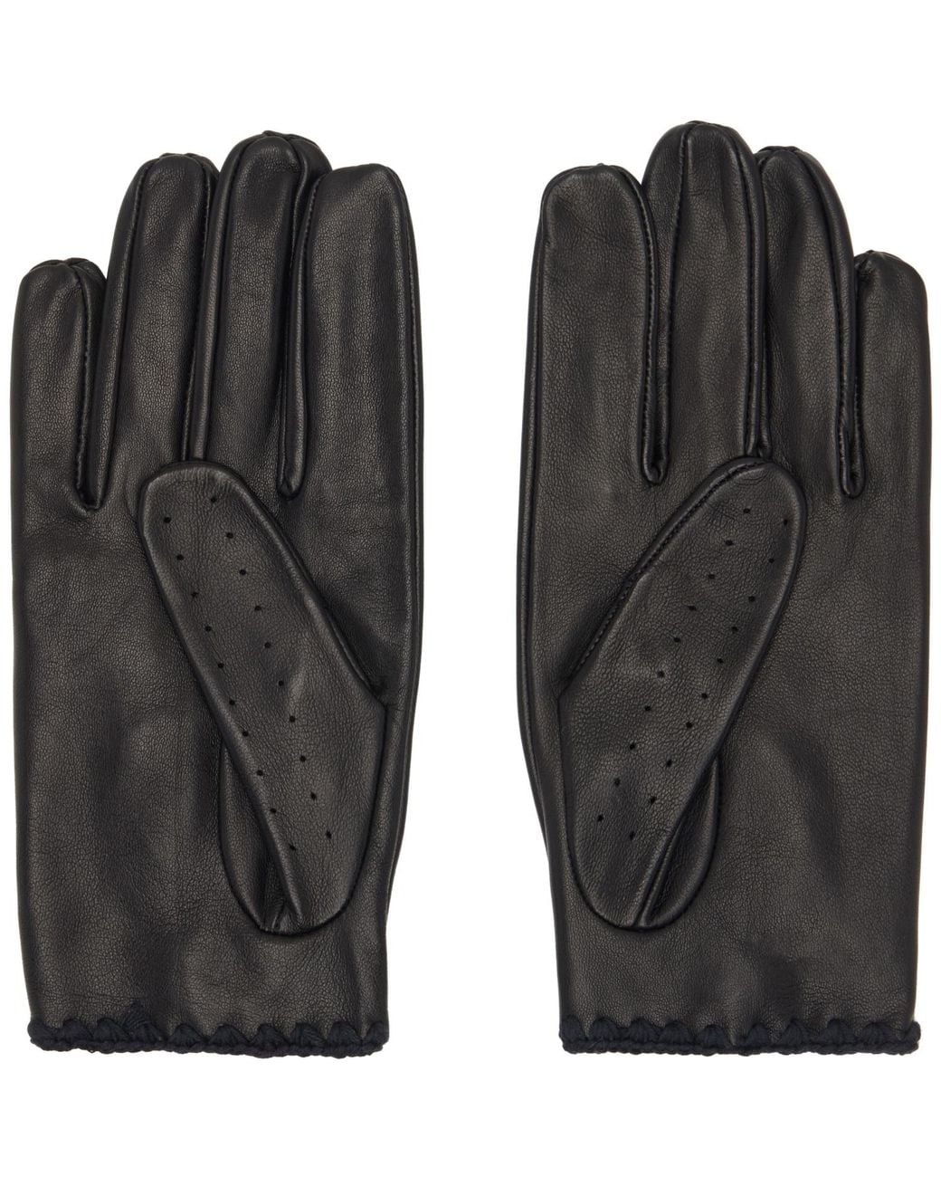 Ernest W. Baker Black Driving Gloves for men