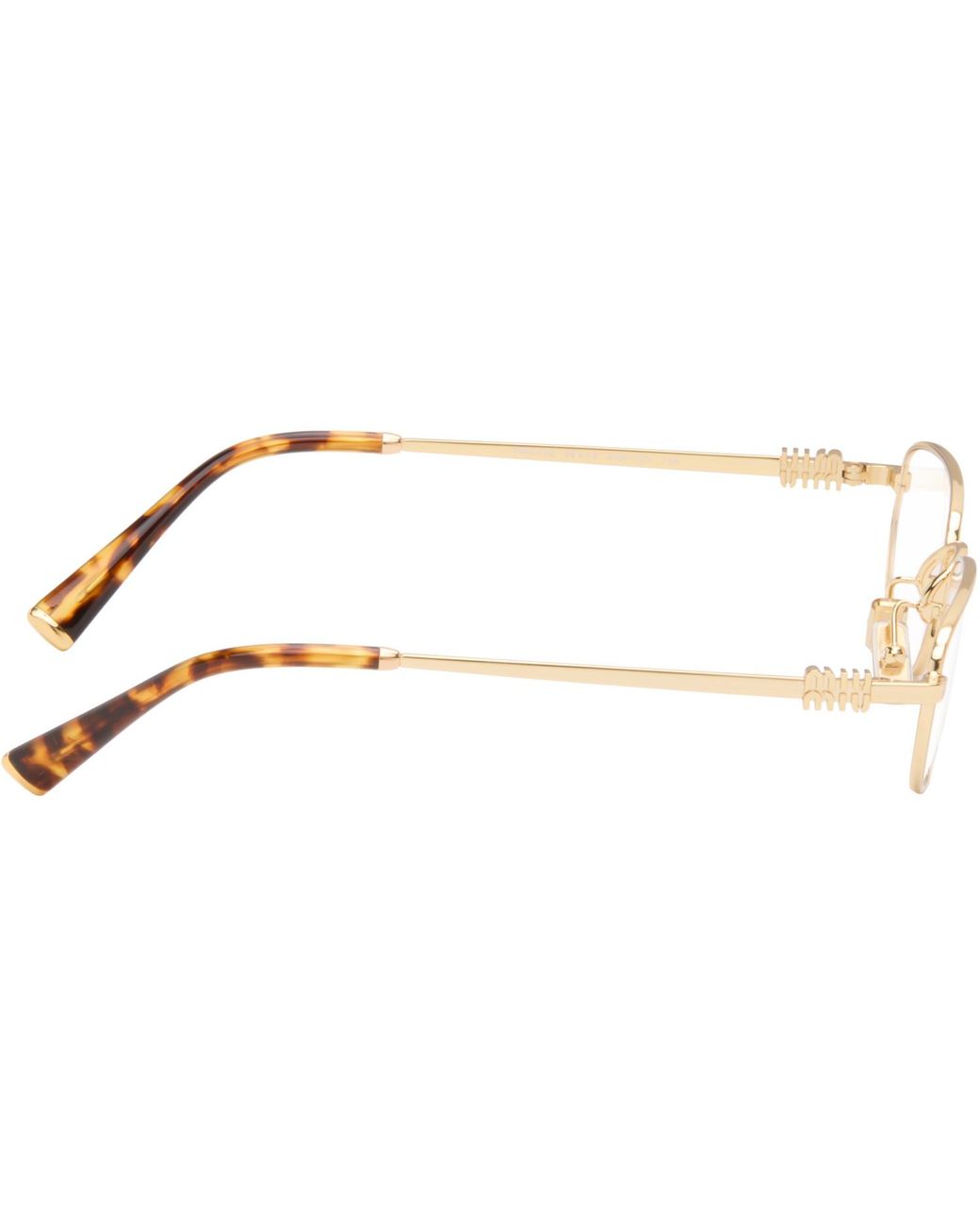 Miu Miu Metallic Rectangular Glasses