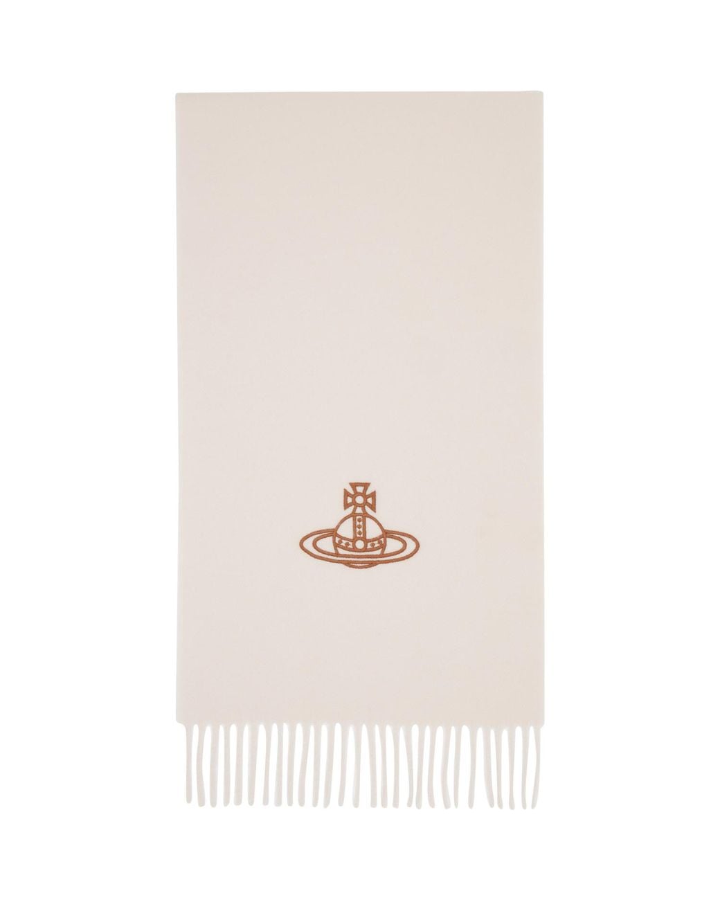 Vivienne Westwood Natural Off- Embroidered Scarf for men