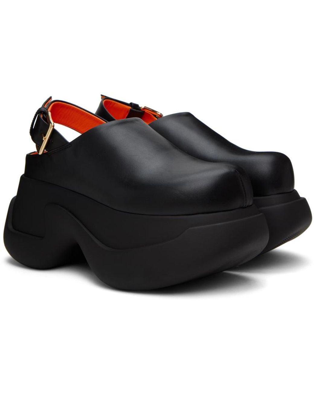 【関税＆送料込み】Marni Chunky Clog Sabot Black leather chunky clog sabot | Marni