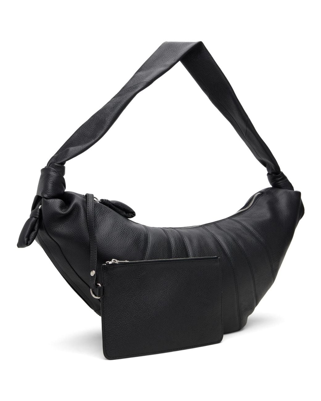 Lemaire Black Large Croissant Bag for men
