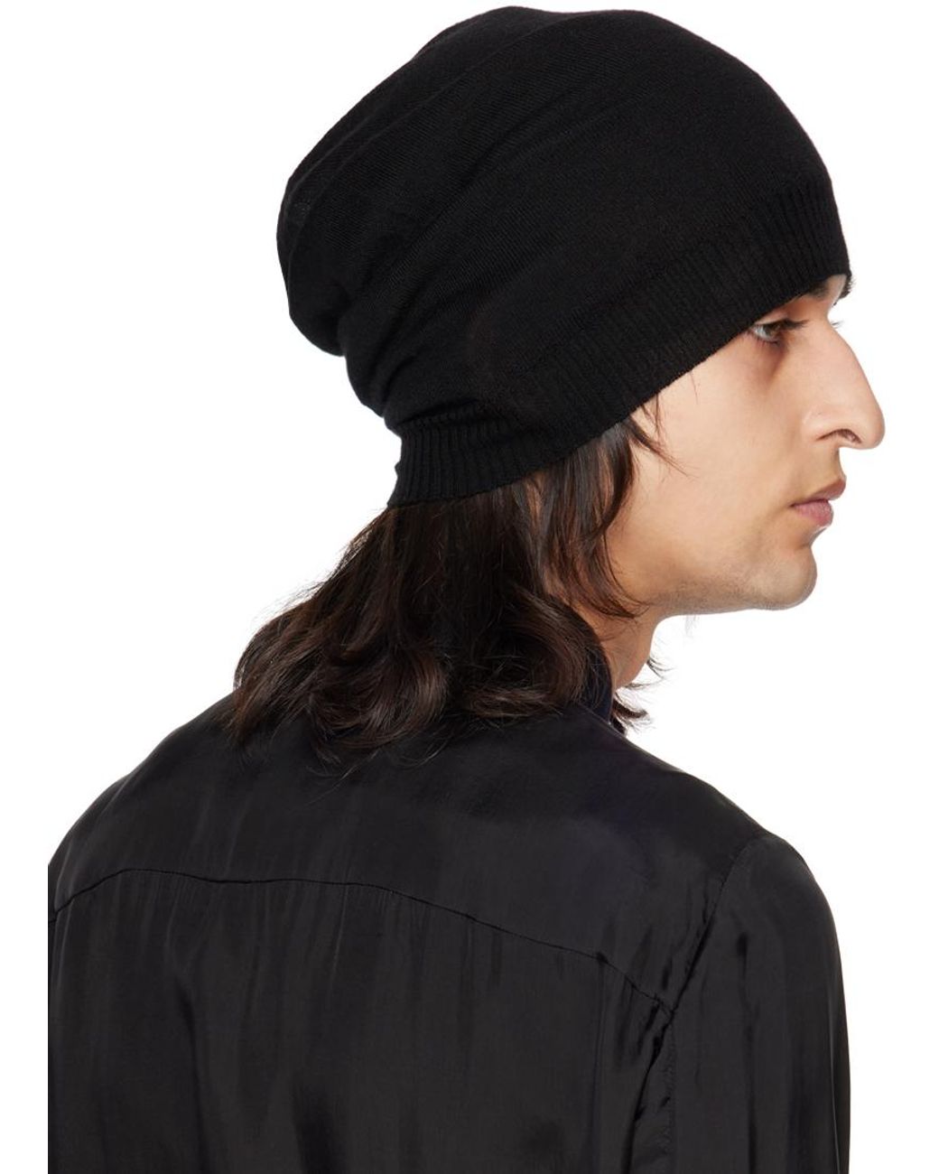 メンズ Rick Owens ミディアム ビーニー ブラック | Lyst