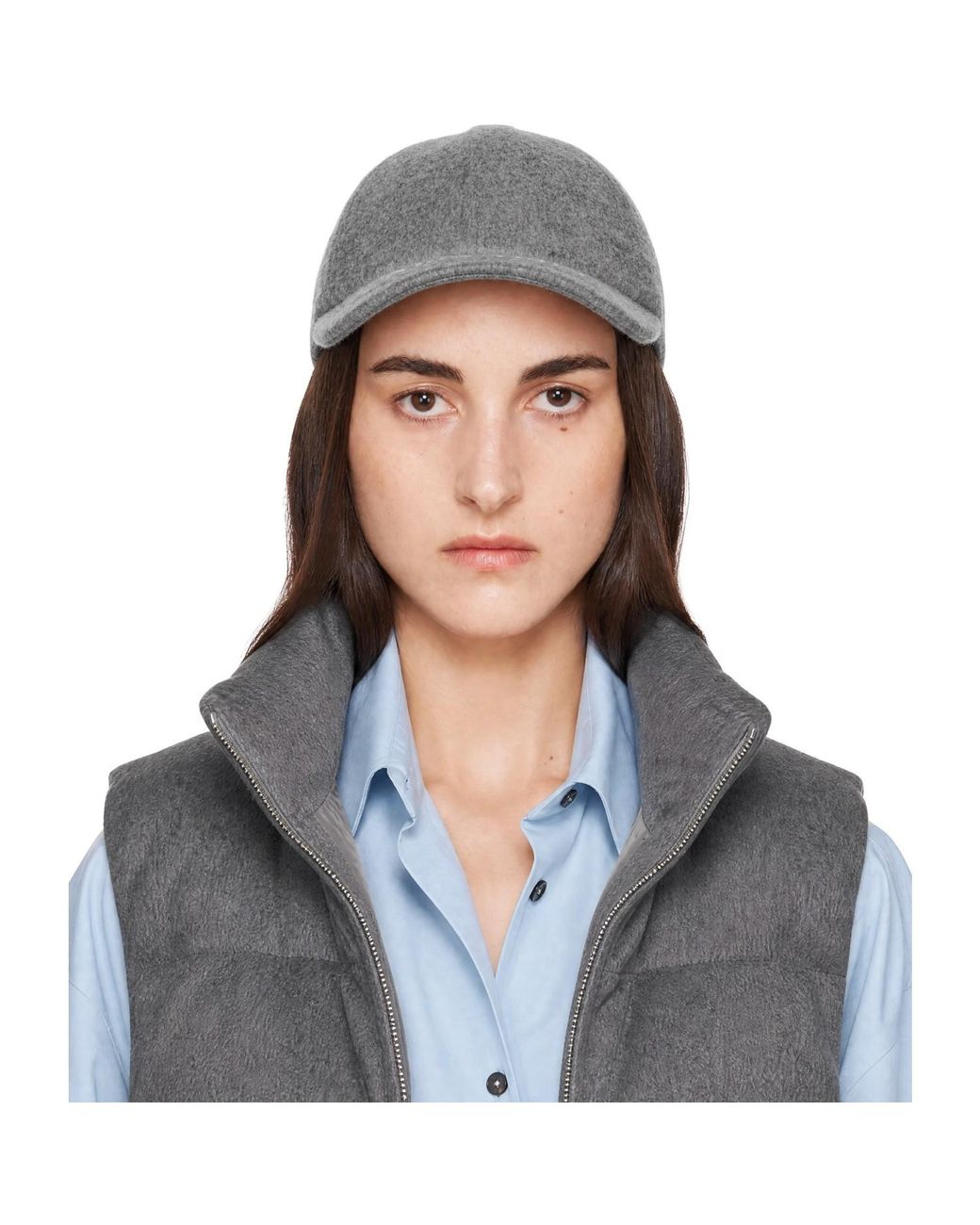 Max Mara Blue Lancia Embroidered Logo Cap