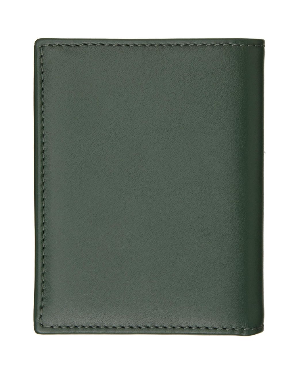 Comme des Garçons Green Classic Leather Card Holder for men