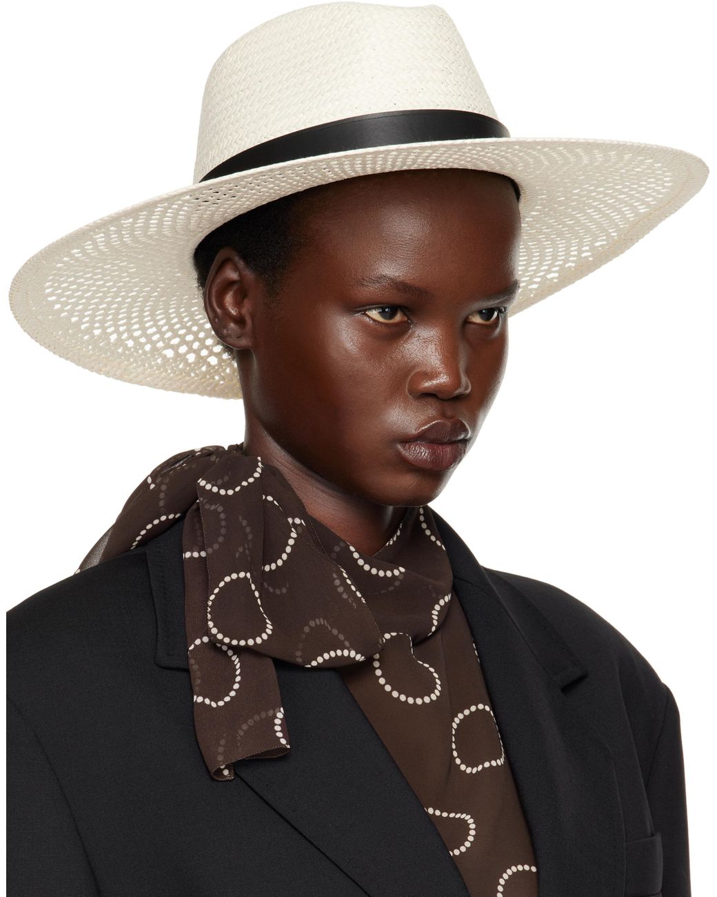 Max Mara Sidney Panama Hat in Brown | Lyst