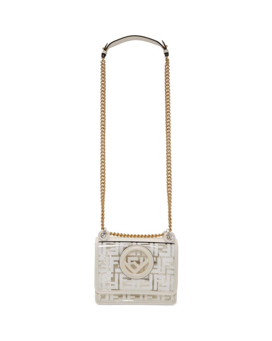 Fendi Transparent And White Small Kan I | Lyst
